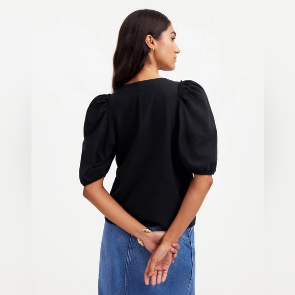 NWT Madewell Puff-Sleeve Tee in Black, Sizes XXS and M - Picture 3 of 13